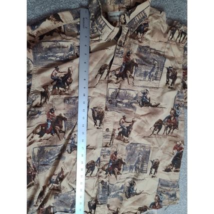 Mens Cowboy Shirt Size XL Bit & Bridle Horse Track Equestrian Button Down VTG