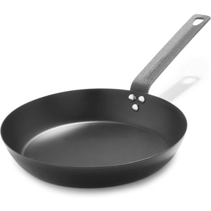 Merten & Storck 10” Carbon Steel Skillet, Pre-Seasoned Frying Pan for Induction,
