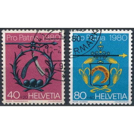 Pro Patria: 40c & 80c - Switzerland 1980 - FH - MiNr 1177 & 1179
