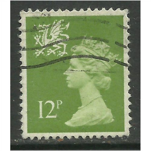 Wales GB 1980 12p Yellow green Machin SG W32.(H75
