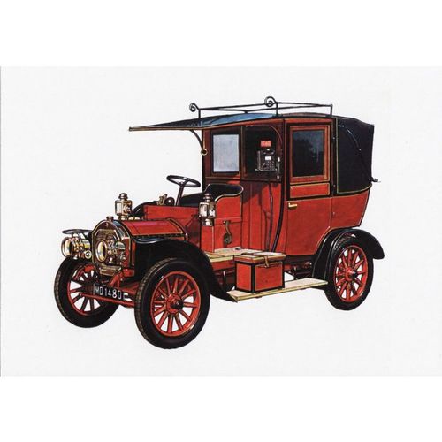 Postcard Automotive Art 1908 Unic Taxicab 12-14hp Taxi Car MD1480