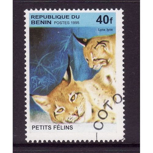 BENIN 1995 BIG CATS AND THERE YOUNG SG1333 40F LYNX AND YOUNG#3