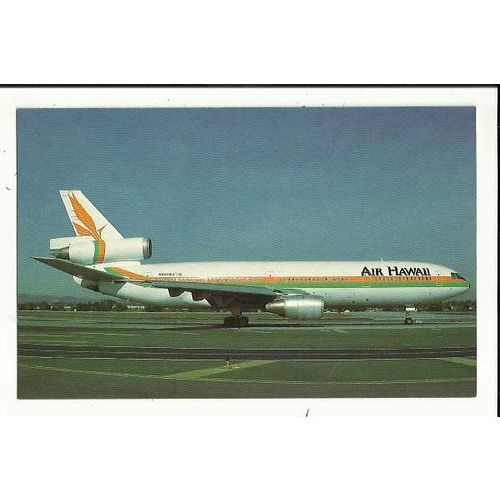 Aviation AIR HAWAII DC10-10 Postcard by AeroGem (0702)