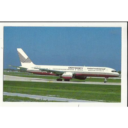 Aviation ODYSSEY INTERNATIONAL BOEING 757-28A Postcard by Buchair (8921)