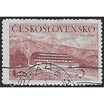 Mi 659: 3 Kč brown-rose Definitive Stamp: Rest Homes: Špindlerův Mlýn.