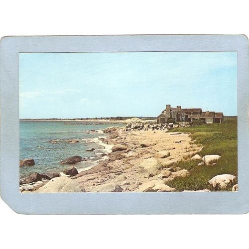 Rhode Island Weekapaug Postcard Picturesque Rocky Shoreline~1151