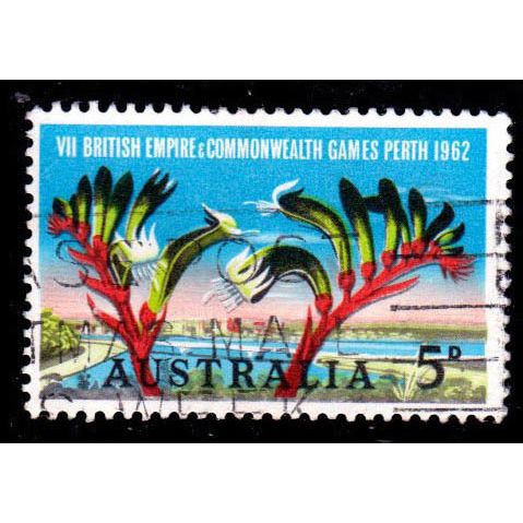 Australia 1962 Commonwealth Games 5d Used Stamp