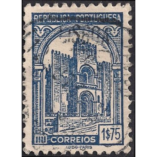PORTUGAL, Old Cathedral Coimbra, blue 1935, 1.75 Esc, #2
