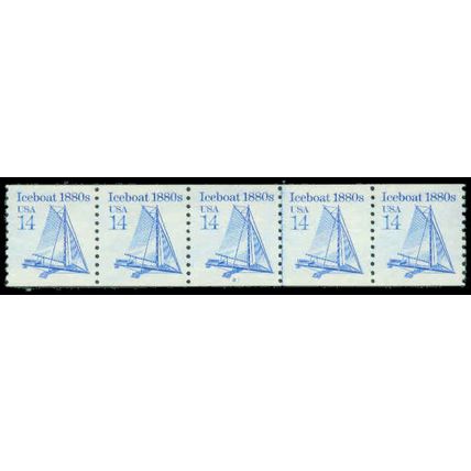 2134 14c Iceboat Very Fine MNH Dry Gum PNC 2/5 P0231
