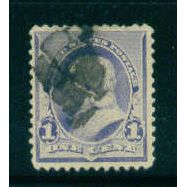 Used 219 1c Benjamin Franklin Fine M01934