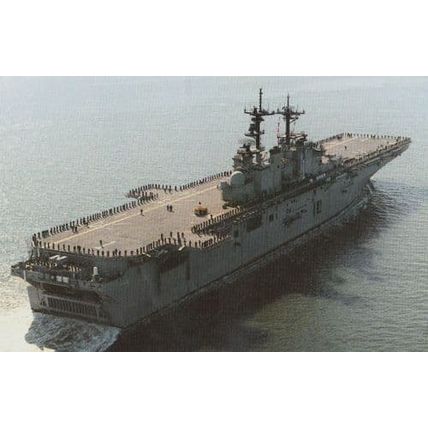USS Wasp War Assault Ship Rare Postcard