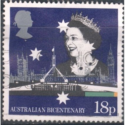 GB stamps 1988 - The 200th Anniversary of Australia - Queen Elizabeth 11 - used