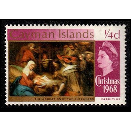 Cayman Islands 1968 Christmas 1/4d MH Stamp