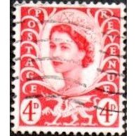 1967-9 Wales Regional Definitives, 4d Value. Vermillion Fine Used