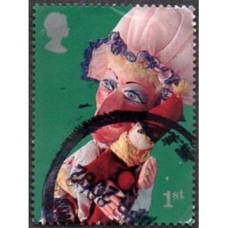 2001 Punch & Judy Show Puppets 1st Value. JUDY. Self Adhesive Die Cut. Off Paper