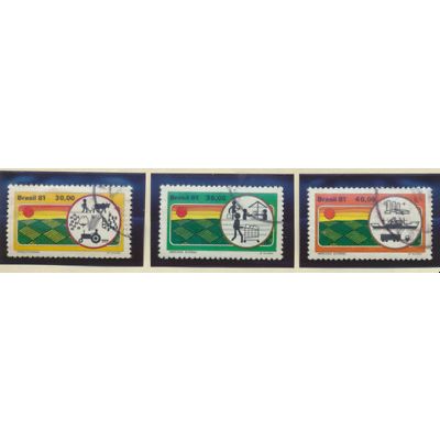 Brazil Stamps Scott #1727 To 1729, Used