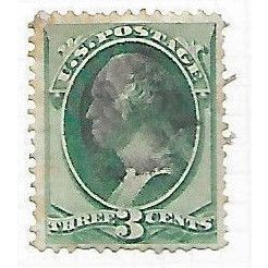 USA 1870 NATIONAL BANK NOTE 3c WASHINGTON CANCELLED