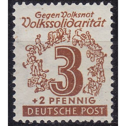GERMANY Alliiert SBZ [West-Sachsen] MiNr 0138 IV ( **/mnh ) [01] Plattenfehler