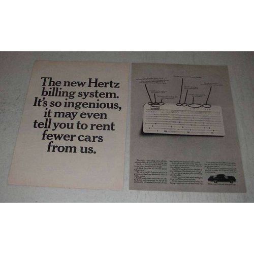 1967 Hertz Rent-a-Car Ad - New Billing System Ingenious