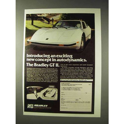 1978 Bradley GT II Car Kit Ad - Exciting Autodynamics