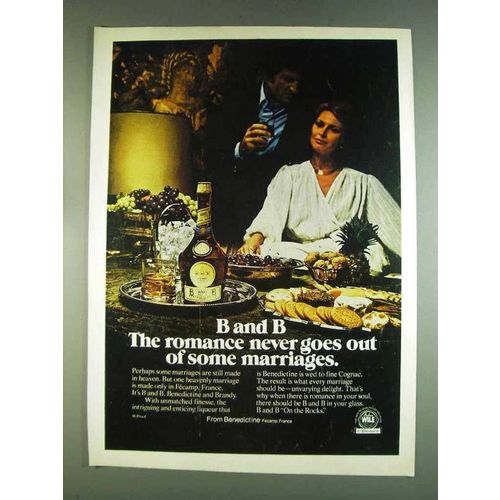 1978 B and B Liqueur Ad - Romance Never Goes Out