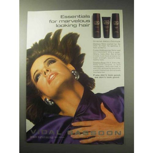 1985 Vidal Sassoon Ad - Shampoo, Finishing Rinse