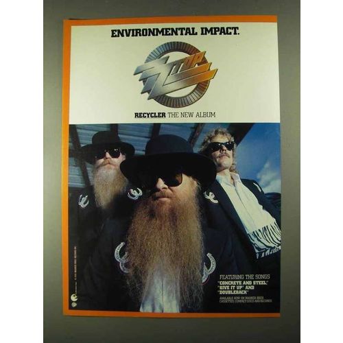 1991 ZZ Top Recycler Album Ad - Environmental Impact