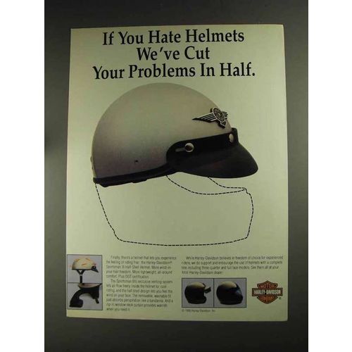 1992 Harley-Davidson Sportsman III Half-Shell Helmet Ad