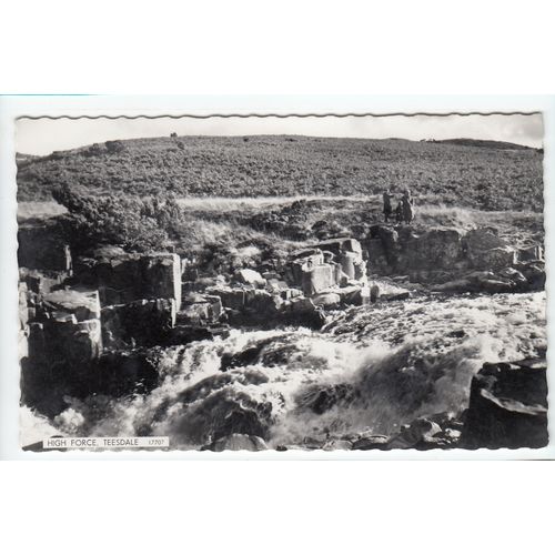 High Force Waterfall Teesdale Co Durham RP Postcard 17707
