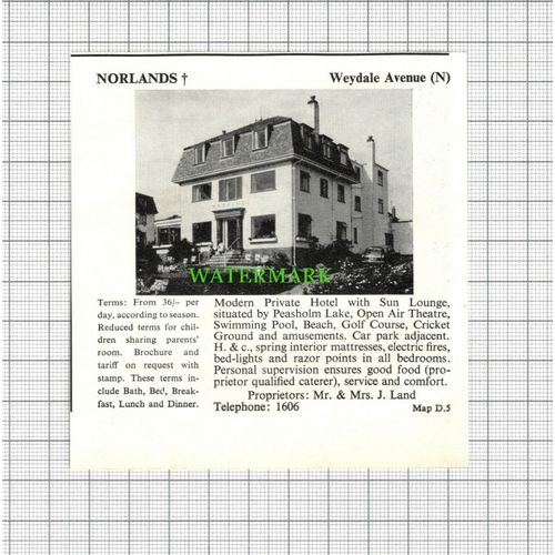 C2930) Norlands Hotel Scarborough / Marlborough Blenheim Terrace Advert - 1969