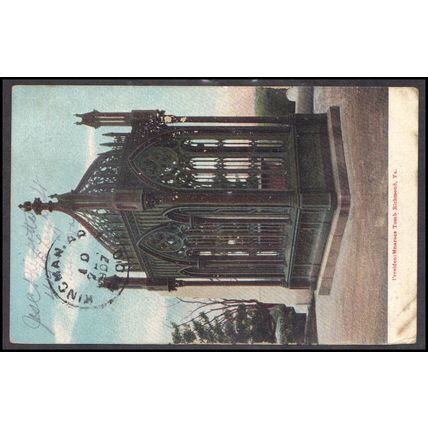 Used Postcard President Monroes Tomb 300 1c Benjamin Franklin CV00853