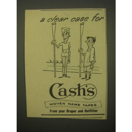 1965 Cash's Woven Name Tapes Ad - A clear case for Cash's
