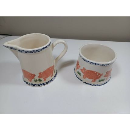 price Kensington potteries classics cream and sugar pig designs