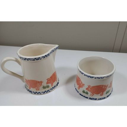 price Kensington potteries classics cream and sugar pig designs