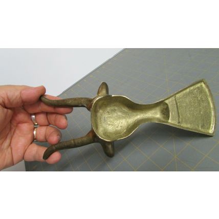 ANTQUE BRASS BOOTJACK STEER BULL HEAD BOOT PULLER WESTERN COWBOY BOOTS