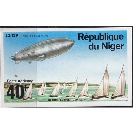 NIGER [1976] MiNr 0522 ( geschnitten ) Flugzeug
