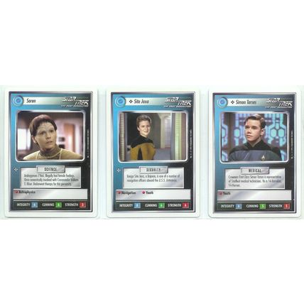 18x Star Trek:Next Generation STNG CCG Character Ships Missions Cards