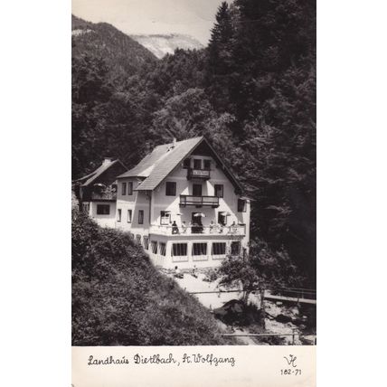 Landhaus Dietbach St Wolfgang Hotel Austria Real Photo Old Postcard
