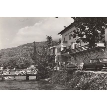 Pension Ville Lidia Val Di Sogno Italian Hotel Guests On Bridge Postcard