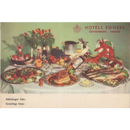 Hotel Eggers Sweden Swedish Restaurant Postcard