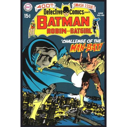 Batman Vs The Man Bat Batgirl Detective DC Comics Book Postcard