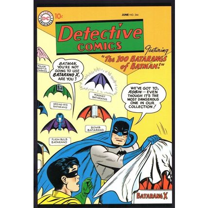Batman Boomerang Batarangs DC Detective Comic Book Postcard