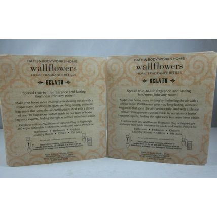 2 bx /4 bulbs Bath & Body Works Home Wallflower Refill Bulb Gelato