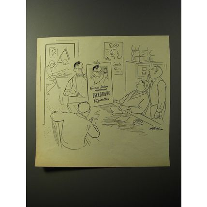 1953 Cartoon by Alain (Daniel Brustlein) - Foremost Doctors recommend