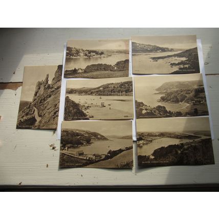PACK OF 12 SALCOMBE Devon unused antique postcards by Valentine c.1922 =