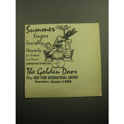 1958 The Golden Door Restaurant Ad - Summer lingers lavishly