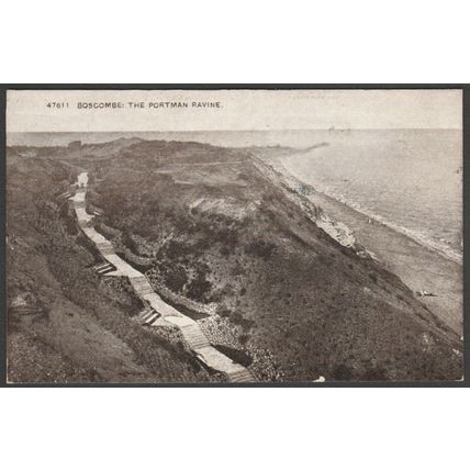 The Portman Ravine, Boscombe, Hampshire, 1922 - Photochrom Postcard