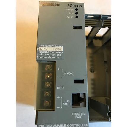 MODICON PC0085 PLC EXPANSION RACK 3-SLOT,POWER SUPPLY PC-0085-103,SA