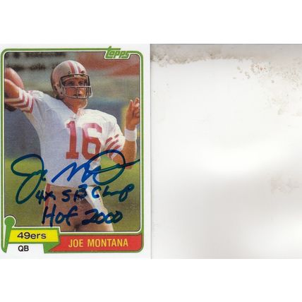 JOE MONTANA ROOKIE 1981 AUTOGRAPHED SAN FRANCISCO 49ERS HOF SB CHAMPION MVP QB