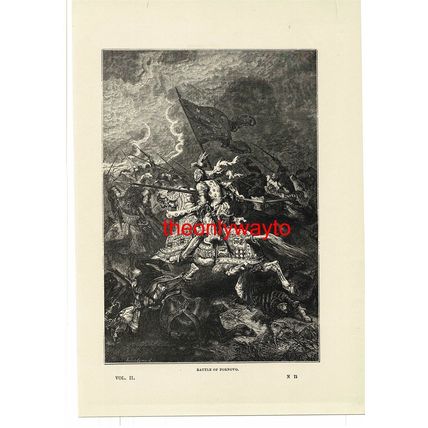 Battle Of Fornovo, History Of France, Book Illustration (Print), 1881